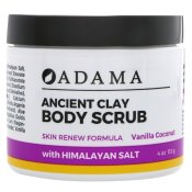 Zion Health Adama Clay Body Scrub Vanilla Coconut 4oz