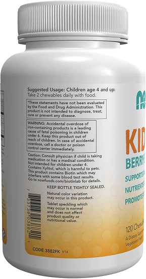 (image for) Now Foods Kid Vits Berry Blast 120 Chewables