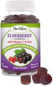 Herbion Naturals Elderberry Gummies with Vitamin C & Zinc 60 ct