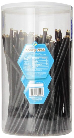 (image for) Amazing Herbs Honey Zest Soothing Straws Jar 100 ct