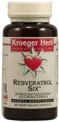 Kroeger Herb Resveratrol Six 60 Capsules