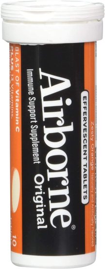 (image for) Airborne Immune Support Supplement Orange Effervescent 10 Tabs