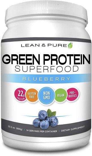 (image for) Lean & Pure Green Protein Superfood Powder BBerry 23 oz