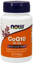 Now Foods Coq10 50 mg + Vit E 50 Sgels