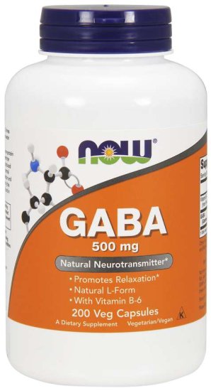 (image for) Now Foods GABA 500 mg 200 Veg Capsules