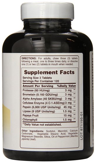 (image for) American Health Super Papaya Enzyme Plus 360 Tablets