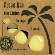 Aloha Bay Palm Wax Tea Lights Cream 4 Count