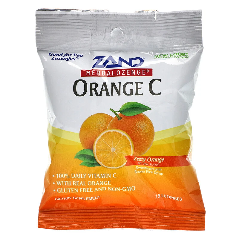 Zand Orange C Herbalozenge Zesty Orange 15 Lozenges