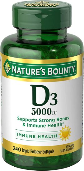 (image for) Nature\'s Bounty Vitamin D 5000 IU 240 Count