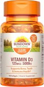 Sundown Naturals D3 5000 IU Softgels 150 Count