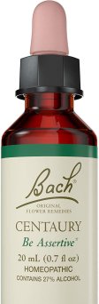 Bach Flower Remedy Dropper, 20 ml, Centaury Flower Essence