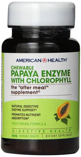 (image for) American Health Papaya Enzyme with Chlorophyll 100 Tablets