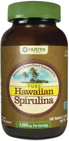 (image for) Nutrex Hawaii Organic Pure Hawaii Spirulina 180 Tablets