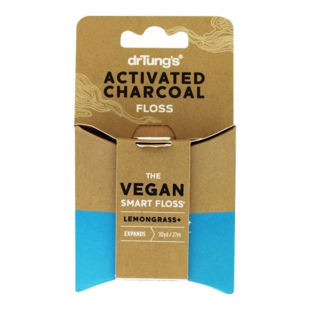 (image for) Dr Tung s Activated Charcoal Floss Lemongrass 30 yd