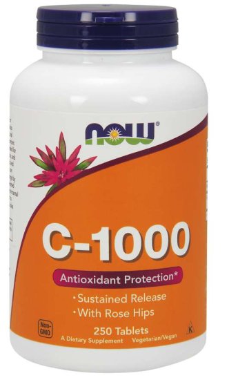 (image for) Now Foods Vitamin C-1000 Sustained Release 250 Tablets