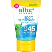 Alba Botanica Very Emollient Sport Sunscreen SPF 45 4 oz