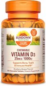 Sundown Naturals D3 1000 IU Chewable Tablets 120 Count