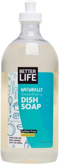 (image for) Better Life Sulfate Free Dish Soap Lemon Mint 22oz