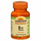 Sundown Naturals B12 1000 mcg Tablets 60 Count