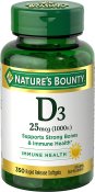 (image for) Nature's Bounty Vitamin D 1000 IU 350 Count