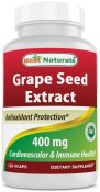 Best Naturals Grape Seed Extract 400 mg Veggie Capsule 120 Count