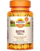 Sundown Naturals Biotin 1000 mcg Tablets 120 Count