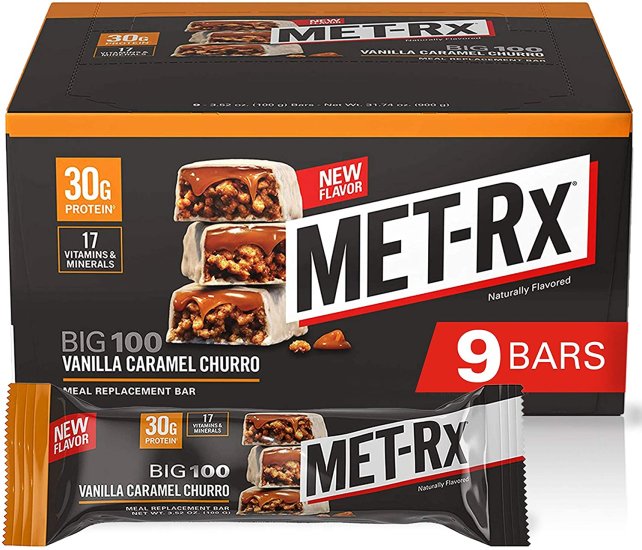 (image for) MET-Rx Big 100 Colossal Protein Vanilla Caramel Churro 9 Bars