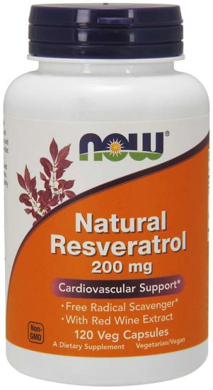 (image for) Natural Resveratrol 200 mg - 120 Veg Capsules