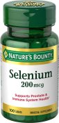 Nature's Bounty Selenium 200 mcg. Natural High Selenium Yeast Tablets 100 Count