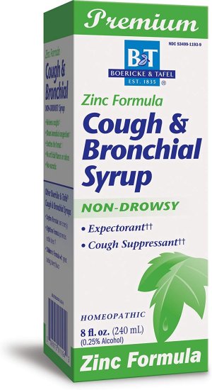 (image for) Boericke and Tafel Cough and Bronchial Syrup with Zinc 8 oz