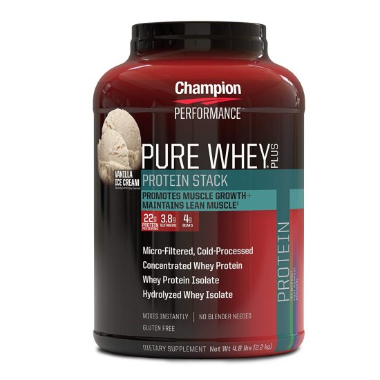 (image for) Champion Nutrition Pure Whey Plus Vanilla 4.8 lb