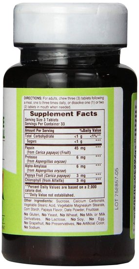 (image for) American Health Papaya Enzyme with Chlorophyll 100 Tablets