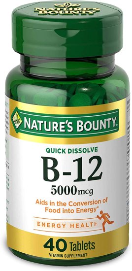 (image for) Nature\'s Bounty Vitamin B12 5,000 mcg Quick Dissolve 40 Count