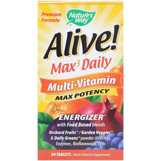 (image for) Nature\'s Way Alive! Max3 Daily Multi-Vitamin 90 Tablets