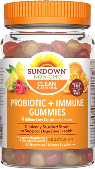 (image for) Sundown Naturals Probiotic Gummies 60 Count