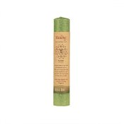 Aloha Bay Chakra Pillar Candle Green 8"