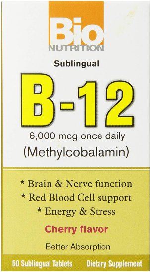 (image for) Bio Nutrition B-12 Sublingual Tablet, 50 Count 6000 MCG