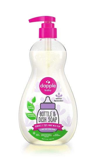 (image for) DAPPLE Baby Bottle and Dish Liquid, Lavender Dish Soap 16.6oz