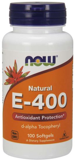 (image for) Vitamin E-400 IU D-Alpha Tocopheryl Acetate - 100 Softgels