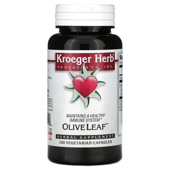 (image for) Kroeger Herb Olive Leaf 100 Vegetarian Capsules