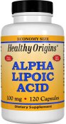 Healthy Origins Alpha Lipoic Acid 100 mg 120 Capsules