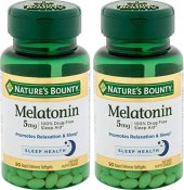 Nature's Bounty Melatonin 5mg Twin Pack 60 + 60 Count