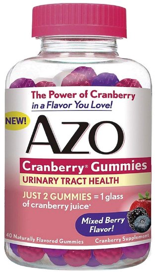 (image for) Azo Cranberry Gummies Mixed Berry 40 Count