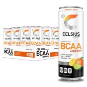 Celsius BCAA + Energy Drinks 12 oz Tropical Twist 12 ct