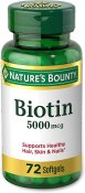 (image for) Nature's Bounty Biotin 5000 mcg 72ct