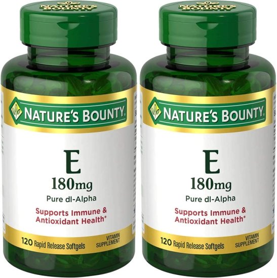 (image for) Nature\'s Bounty Vitamin E 180mg 120 Count