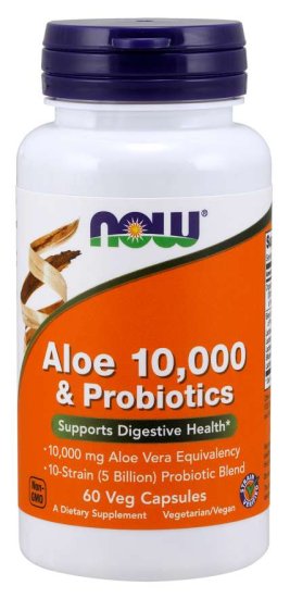 (image for) Aloe 10,000 & Probiotics - 60 Veg Capsules