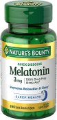 Nature's Bounty Melatonin 3 mg. Quick Dissolve Tablets 240 Count