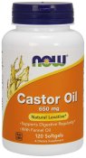 Now Foods Castor Oil 650 mg 120 Sgels