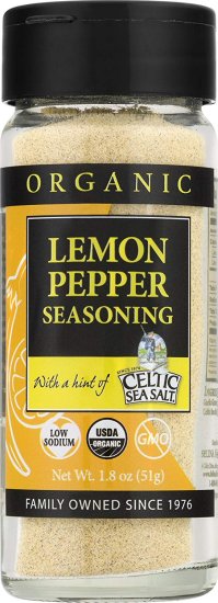 (image for) Gourmet Celtic Sea Salt Organic Lemon Pepper Seasoning Shaker